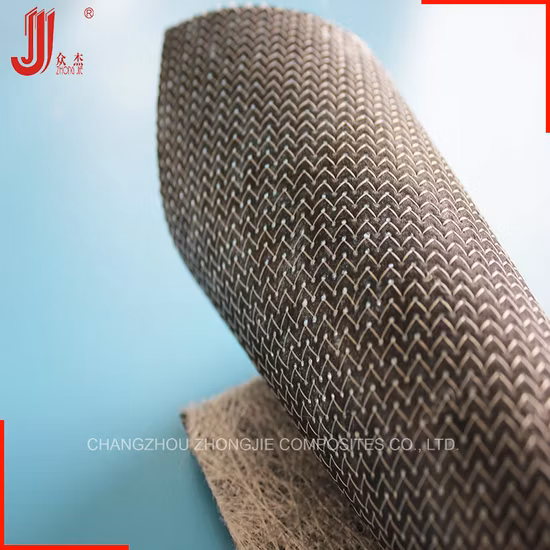 Tapete de fibra de vidro costurado em tecido de carbono para perfil condutor